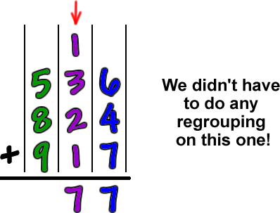 536+824+917  work shown for adding the tens